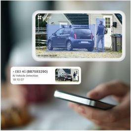 EZVIZ EB3 4G Kit Cámara de Seguridad IP Exterior 2K con Panel Solar 5W - Batería Larga Duración para Vigilancia 24/7