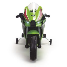 Injusa Moto Kawasaki Ninja 12V 6521-221, Moto infantil eléctrica, soporta hasta 50kg, para niños +3 años