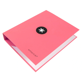 Antartik Carpeta 4 Anillas 40 mm Mixtas A4 Forrada Color Coral