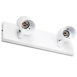 Lumiastra Aplique de Pared Doble Foco Orientable de Aluminio Blanco 2xGU10 para Interior Sin Bombilla