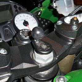 RAM Mounts Soporte Doble Bola para Horquilla de Moto, Vástago Cilindro 12-33mm, RAM-B-176U