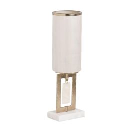 Jarrón Blanco Dorado Aluminio Cristal Mármol 12,5 x 12,5 x 47 cm Precio: 63.78999968. SKU: B188RCAV5G