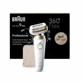 Braun Silk Epil 9-011 Depiladora con Cabezal Flexible y Tecnología Wet & Dry, 40 Pinzas MicroGrip