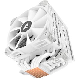 Sharkoon A60 RGB Refrigerador de Aire para CPU Doble Torre con 6 Tubos de Calor, 2 Ventiladores 120mm PWM, TDP 260W, Blanco