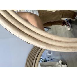 DKD Home Decor Espejo Scandi Beige Natural de Ps y Cristal 95.5 x 65.5 cm (4 Unidades) con Marco 3x3 cm