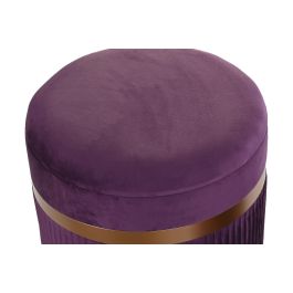 Reposapies Glam DKD Home Decor Purpura Dorado 39 x 49 x 39 cm Set de 2