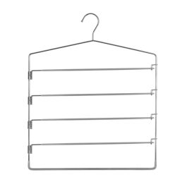 5Five Percha múltiple para pantalones 37x44,8cm Hierro/PVC Gris claro