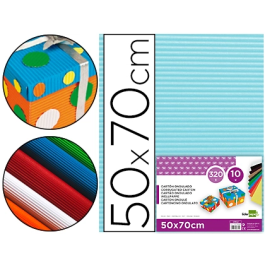 Liderpapel Cartón Ondulado Celeste 50x70cm 320g/m2