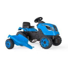 Smoby Tractor a pedales Farmer XL con remolque azul 142x44x54 cm