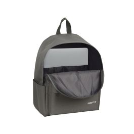 Cartera Escolar Safta Day Pack Ordenador 14,1-' Basic Gris 310x160x400 mm