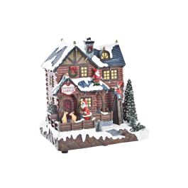 DKD Home Decor Casa Navidad Tradicional con Movimiento Musical y LED de Resina Multicolor 25.5x21x25cm Funciona con 3 Pilas AA Precio: 33.47586. SKU: B1DP9Z23WL