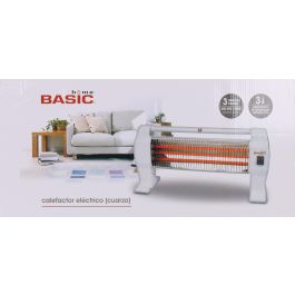 Basic Home Calefactor Eléctrico 600W-1200W, 13x23x53 cm (4 Unidades)