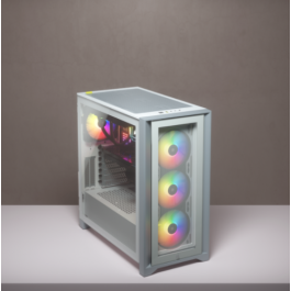 Corsair 4000X RGB Torre Midi ATX Blanca para PC Gaming con Ventana de Cristal Templado