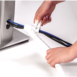 Fellowes Tubo flexible para protección de cables 9929901 para Piso Blanco 2000 mm