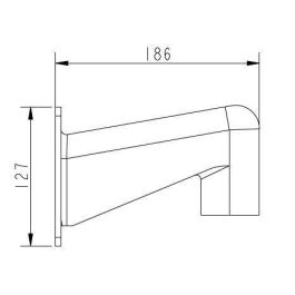 Ernitec Mini Gooseneck mount, White Ernitec Mini Gooseneck mount, White