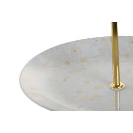 DKD Home Decor Frutero Shabby Azul Rosa Porcelana y Metal 27 x 34 x 27 cm