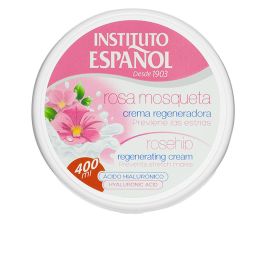 Instituto Español Crema Regeneradora Rosa Mosqueta Antiarrugas Antiedad con Ácido Hialurónico, 400 ml