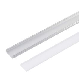 Perfíl Aluminio para Tira LED Doble - Difusor Opal x 2M Perfíl Aluminio para Tira LED Doble - Difusor Opal x 2M