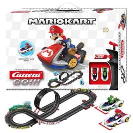 Carrera Pista de Slot Nintendo Mario Kart P-Wing, Circuito con 2 Coches (Mario y Yoshi), 4,9 Metros y 2 Jugadores (+6 años)