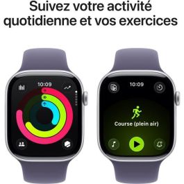 Apple Watch Series 11 GPS + Cellular - MFCR4ZRA - 46 mm - Caja aluminio plateado - Correa deportiva púrpura niebla M/L