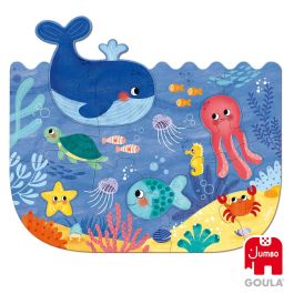 Goula Puzzle XXL Océano Puzzle de Cartón de Gran Calidad 18 Piezas Gigantes para Niños a partir de 3 Años