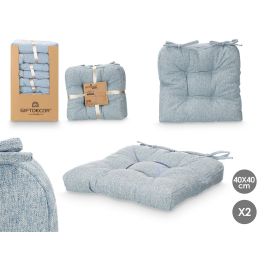 Set 2 Cojines Silla Azul 40X40Cm Giftdecor (6 Unidades) Set 2 Cojines Silla Azul 40X40Cm Giftdecor (6 Unidades)