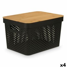 Caja Multiusos Kinvara CH52970 (24) Marrón Negro Bambú Polipropileno 35,7 x 22 x 26,2 cm (4 Unidades) Precio: 53.78999945. SKU: B1DHZAW6J8