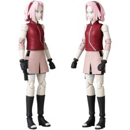 Bandai Figura Anime Heroes Naruto Haruno, 20+ puntos de articulación, detalle increíble, 15.5x25.5x5.5 cm