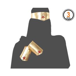 Set Tiara Brazaletes Dorados Princesa Diosa Fiesta Carnaval Teatro