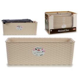 Jardinera Natural Reser Agua 50 cm Beige Stefanplast - 48.5x17.5x16 cm (12 Unidades) Precio: 66.50000038. SKU: S3601814