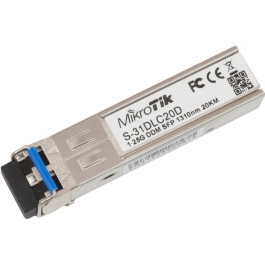 Mikrotik S-31DLC20D Módulo Transceptor de Red SFP 1250 Mbit/s LC 1310 nm Precio: 25.4999998. SKU: B1EGFQ7NXY