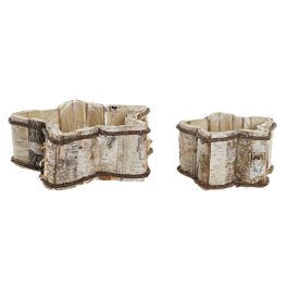 DKD Home Decor Centro de Mesa Navidad Alpina con Estrella de Abedul y Ratán Natural 27x27x10 cm (Set de 2 Unidades) Precio: 24.90906. SKU: B15SRNPK5A