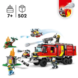 Lego City Juego de Construcción Camión de Bomberos Unidad Móvil de Control de Incendios, 502 Piezas, Edad 7+ Años