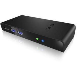 ICY BOX IB-DK2241AC Docking Station USB 3.0 11-en-1 con HDMI/DVI, Ethernet Gigabit y 2K para Doble Monitor