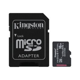 Kingston Tarjeta Memoria Industrial microSDHC 16 GB, Clase A1, V30, UHS-I U3, hasta 100 MB/s, para entornos extremos