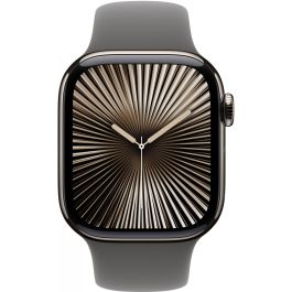 Apple Watch Series 10 GPS + Cellular 42mm Natural Titanium Case with Stone Grey Sport Band M/L