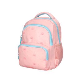 Liderpapel Mochila Escolar Multibolsillo Infantil Rosa Rainbows 350x110x270 mm