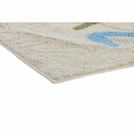 DKD Home Decor Alfombra Infantil Multicolor Blanco Algodón y Poliéster 150 x 100 cm