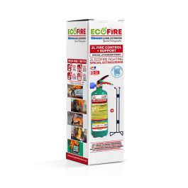 Extintor especial para baterías de litio 2 l, verde + soporte Extintor especial para baterías de litio 2 l, verde + soporte