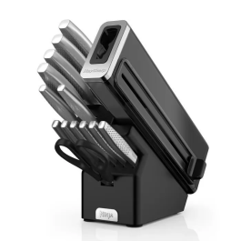 Ninja Juego de Cuchillos StaySharp de 14 Piezas - Acero Inoxidable y Bloque de Madera - K62014EUUK