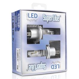 Superlite BOM12311 Kit Conversión Faros LED H4 Plug & Play 6500K Luz Blanca Fría, 45% Más Brillo, 55000h Vida Útil, IP68
