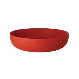 Alessi JM17/29 RT Cesto Redondo Acero y Resina Rojo 29cm - Diseño Jasper Morrison