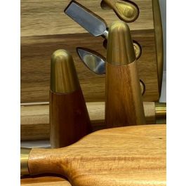 DKD Home Decor Salero/Pimentero Basicos Natural Dorado 6 x 25 x 6 cm