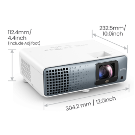 BenQ TK710STi videoproyector Proyector de alcance estándar 3200 lúmenes ANSI DLP UHD 4K (3840x2160) 3D Negro, Blanco