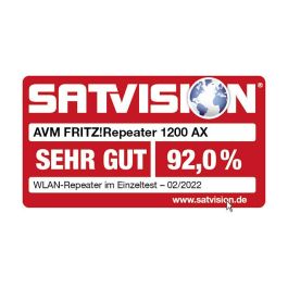 AVM FRITZ!Repeater 1200 AX Repeater WLAN Wifi 6 3000 Mbit/s