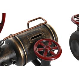 DKD Home Decor Reloj Sobremesa Vintage Dorado Plateado 20 x 26 x 40 cm (2 Unidades)