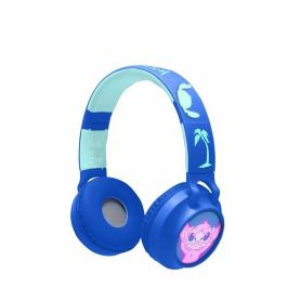 Auriculares plegables con luz Bluetooth y cable con diseño 3D del universo Stitch con limitación de volumen