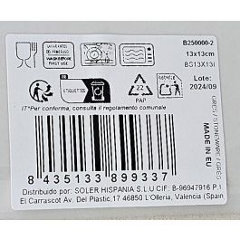 La Mediterranea Bol Ivory Brillo 13 x 13 cm Colección Ivory (28 Unidades)