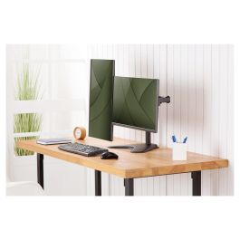 Digitus Soporte para Dos Monitores hasta 32" y 8 kg por Brazo, Color Negro