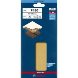 Bosch Hoja lijadora EXPERT C470 2 608 900 857 para Madera 93x186mm K180 Rectangular (10 unidades)